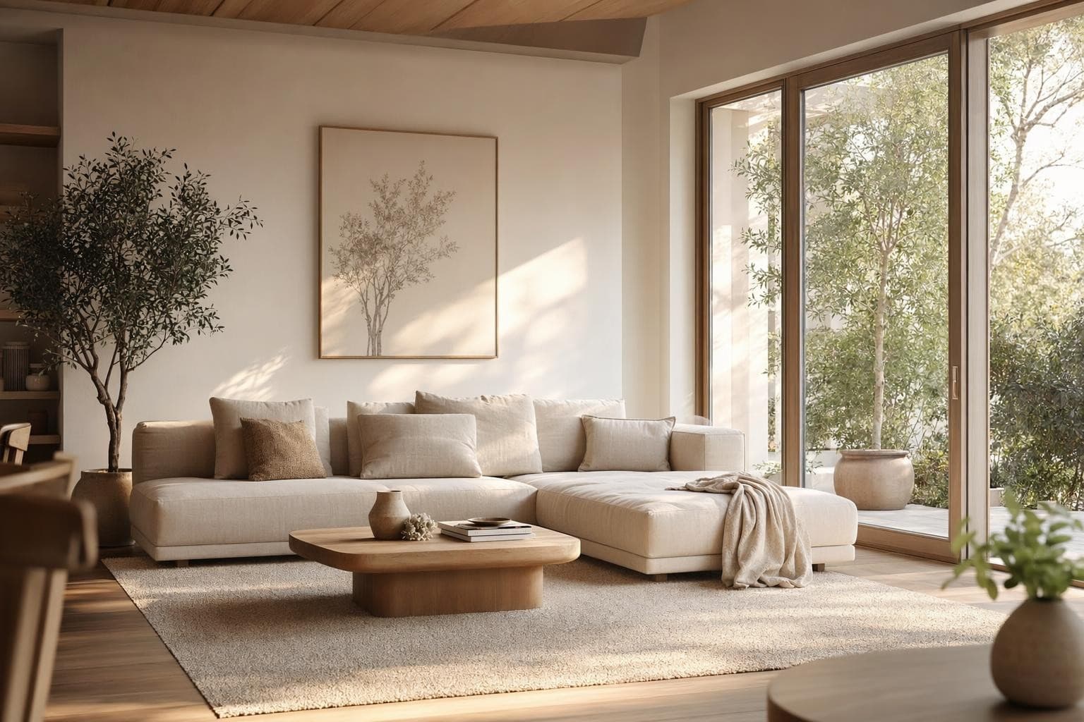 AI-rendered interior design