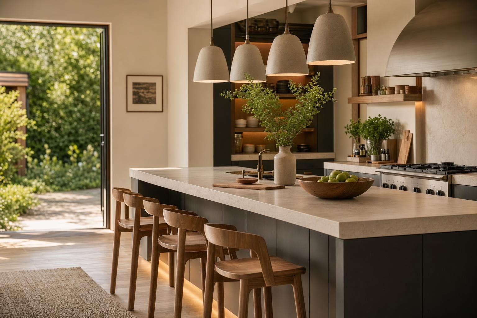 AI-rendered interior design