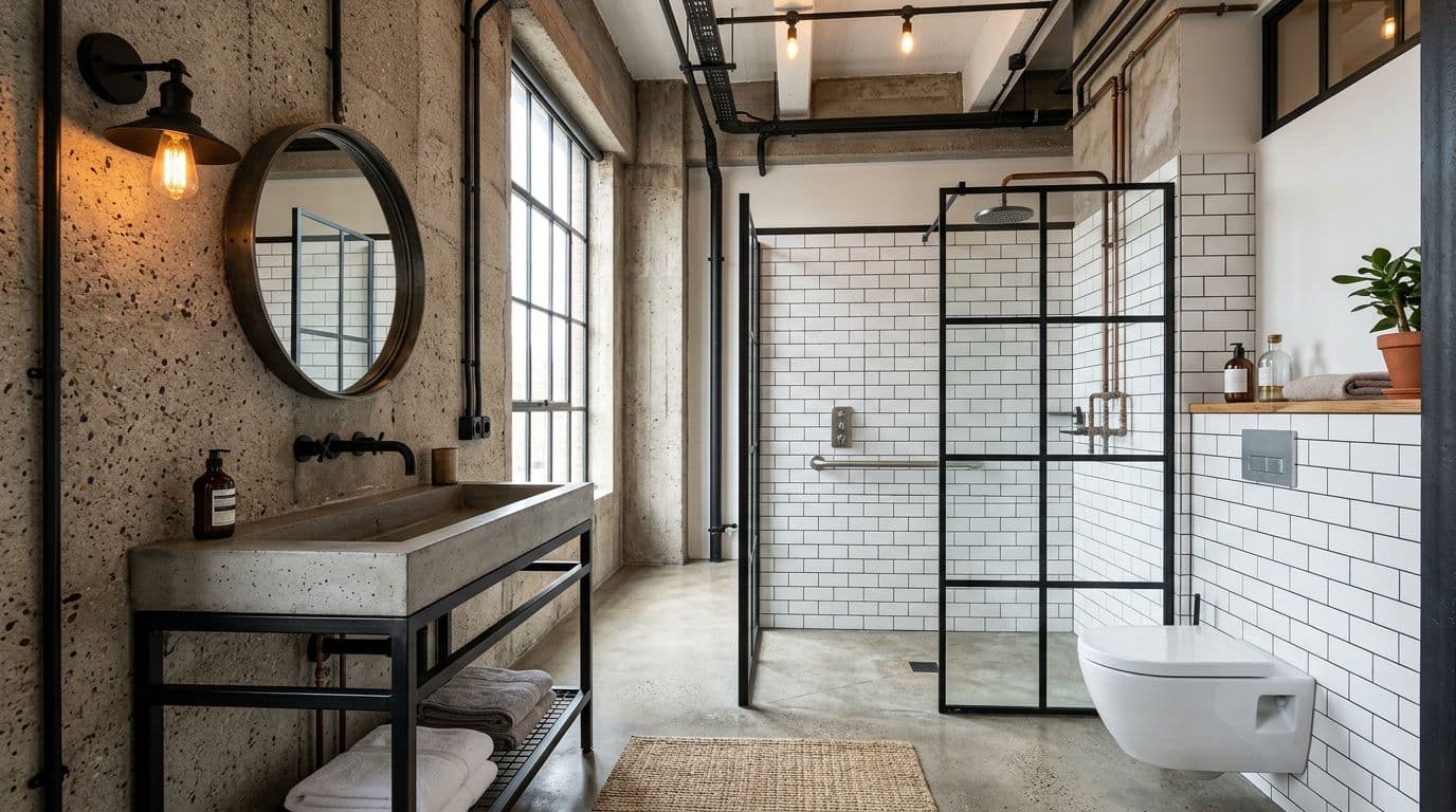AI Japandi Bathroom design by StableRender