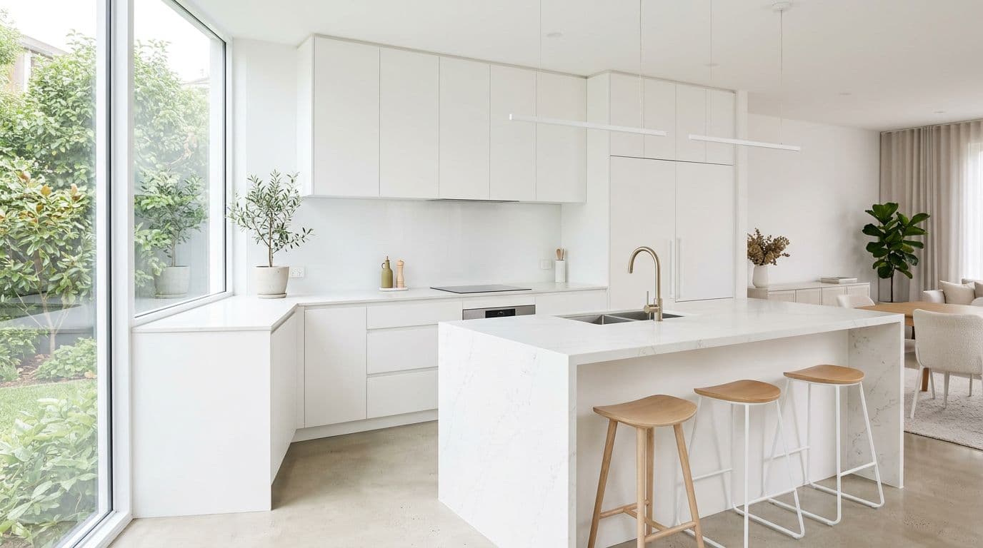 AI Minimalist Cocina design by StableRender